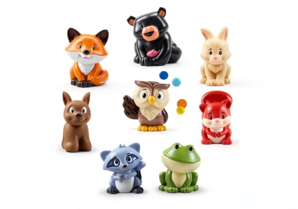 Fisher Price Forest Animal Figures Set with Tree Case for-4