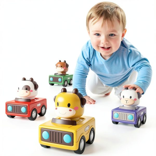 iPlay iLearn Press Go Car Toy Safe Fun Toddler Gift-5