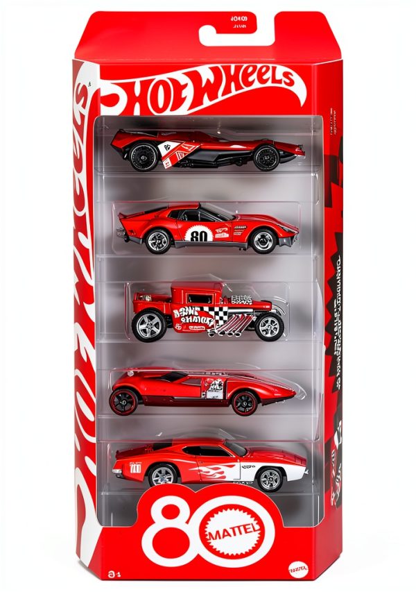 Hot Wheels 80th Anniversary 5-Pack Die-Cast Toy Cars for-0