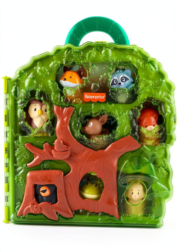 Fisher Price Forest Animal Figures Set with Tree Case for-0