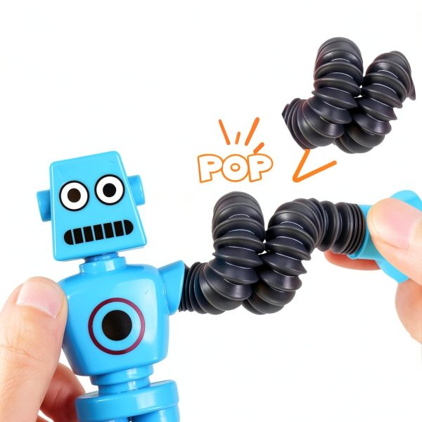 CHESLICR Telescope Suction Cup Robot Toy Sensory Kids-2