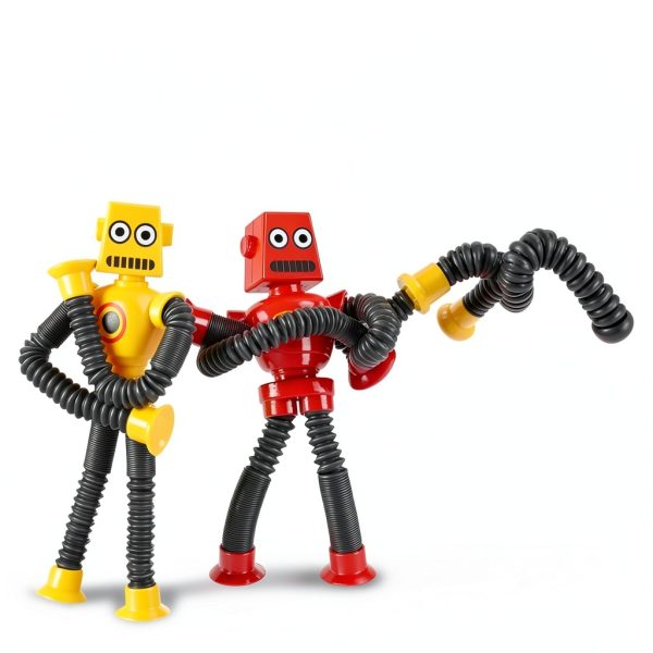 CHESLICR Telescope Suction Cup Robot Toy Sensory Kids-5