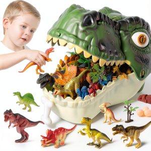 RISUNTOY Dinosaur Toys PVC Figures Play Set Kids 3+-0