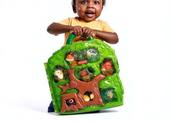 Fisher Price Forest Animal Figures Set with Tree Case for-3