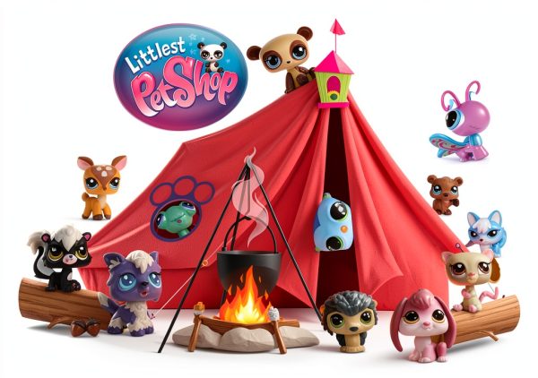 Littlest Pet Shop Bobblin Pets Camping Set Basic Fun-3