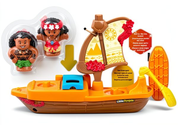 Fisher-Price Disney Moana Sailboat Toy for Toddlers Ages 18-5