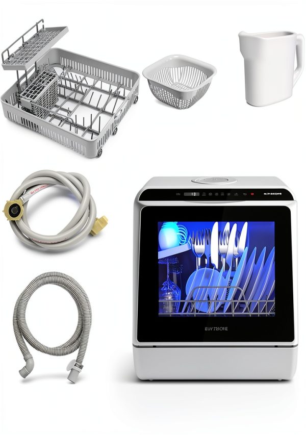 Blitzhome Countertop Dishwasher Bright Stainless 5L-8
