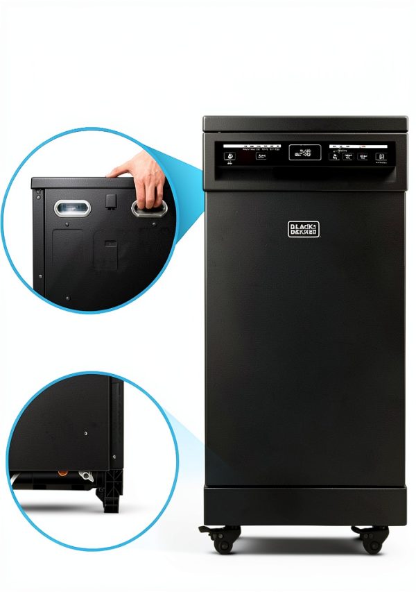 BLACK+DECKER Portable Dishwasher Stainless Steel 8Place-4