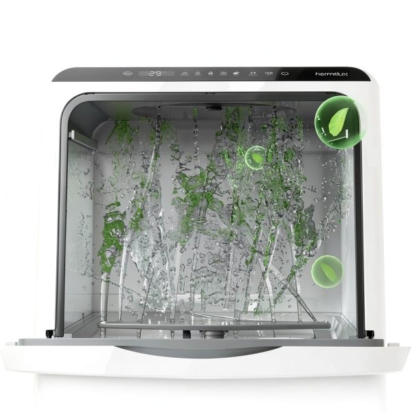 Hermitlux Portable Dishwasher 120V Compact Glass-5