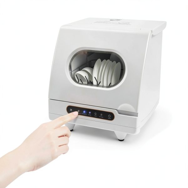 Dsmsseym Countertop Dishwasher Portable 110V ABS Stainless-1