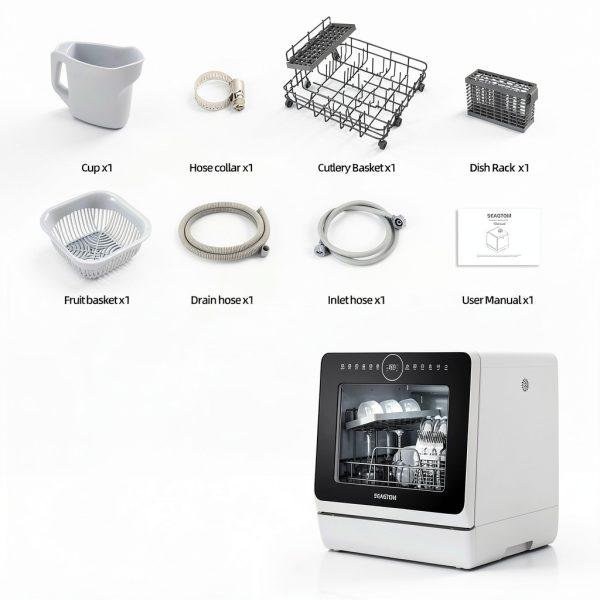 SEAGTOM Countertop Dishwasher Glossy ABS Design-6