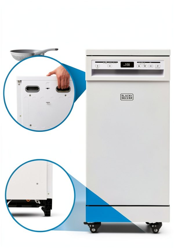 Portable Dishwasher BLACK+DECKER 8-Place-4