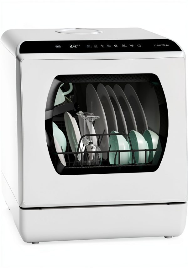 Hermitlux Portable Dishwasher 120V Compact Glass-0