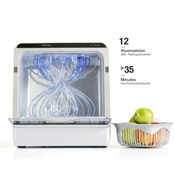 Blitzhome Countertop Dishwasher Bright Stainless 5L-4