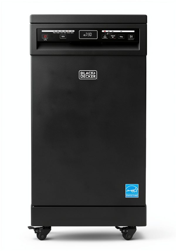 BLACK+DECKER Portable Dishwasher Stainless Steel 8Place-0