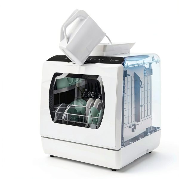 Hermitlux Portable Dishwasher 120V Compact Glass-6