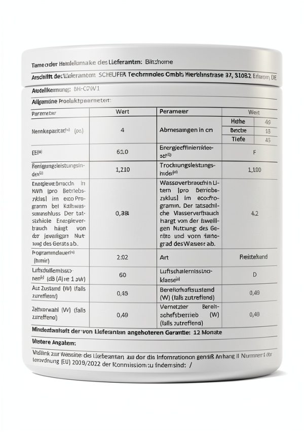Blitzhome Countertop Dishwasher Bright Stainless 5L-10