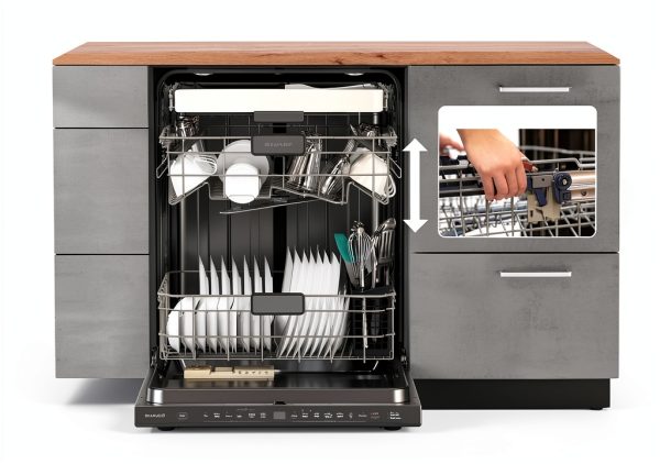 Sharp Dishwasher SDW6726MS Quiet Library Tech Adjustable Rack-4