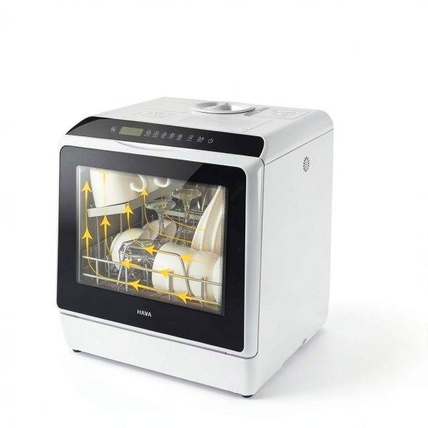 HAVA Countertop Dishwasher TDQR 5L Tank Compact Stainless Steel-3