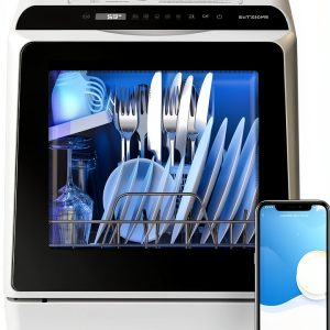 BlitzHome Countertop Dishwasher BH-DW-001 6‑Program App Control-0