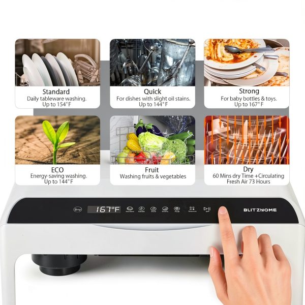 BlitzHome Countertop Dishwasher BH-DW-001 6‑Program App Control-2