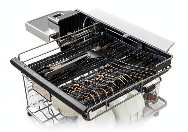 Sharp Dishwasher SDW6726MS Quiet Library Tech Adjustable Rack-2