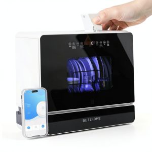 Countertop Dishwasher BLITZHOME Smart App 9‑Program Portable-0