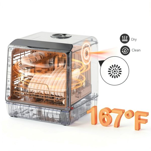 BlitzHome Countertop Dishwasher BH-DW-001 6‑Program App Control-3