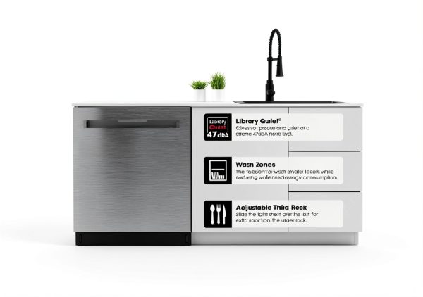 Sharp Dishwasher SDW6726MS Quiet Library Tech Adjustable Rack-1