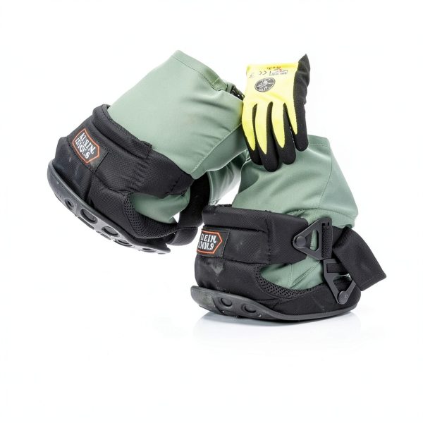 Klein Tools 60344 Knee Pads, Hinged Gel Knee Pads with Slip Resistant Rubber Caps, Quick-Release Clips and Adjustable Straps, Black-5