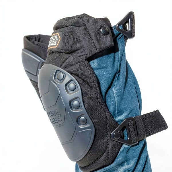 Klein Tools 60344 Knee Pads, Hinged Gel Knee Pads with Slip Resistant Rubber Caps, Quick-Release Clips and Adjustable Straps, Black-7