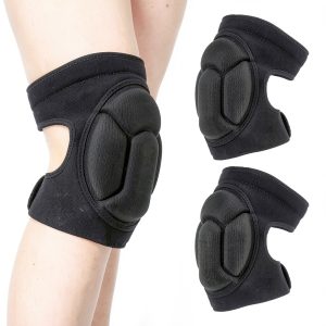 Knee Pads, Work Thick Foam Knee Pads Work Anti Slip Collision Avoidance Knee Pads for Gardening Construction Cleaning Flooring Men Women(COLOR:Black)-0