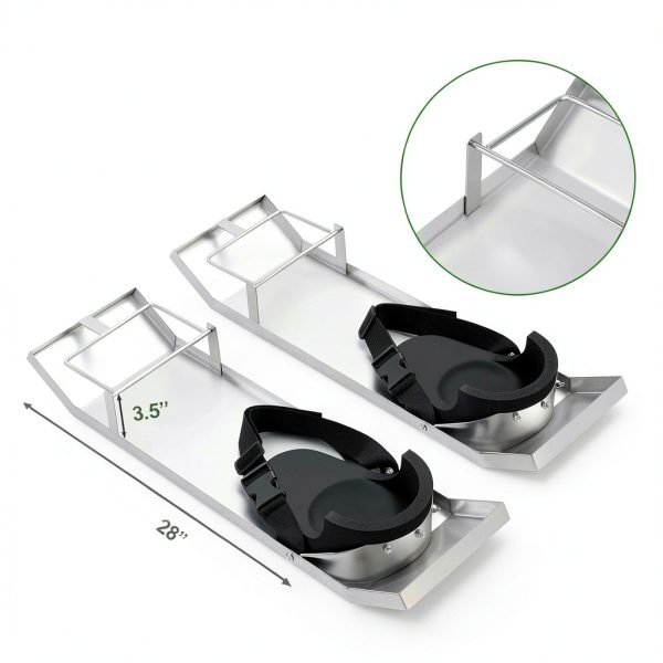 Concrete Knee Boards,Stainless Steel Concrete Knee Boards Slider 28”x 8”Concrete Knee Pads Moving Sliders For Concrete Finishing-3