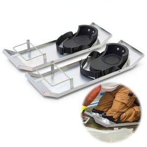 Concrete Knee Boards,Stainless Steel Concrete Knee Boards Slider 28”x 8”Concrete Knee Pads Moving Sliders For Concrete Finishing-0