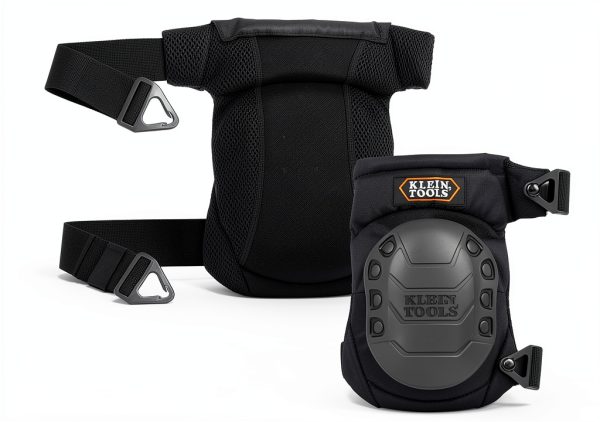 Klein Tools 60344 Knee Pads, Hinged Gel Knee Pads with Slip Resistant Rubber Caps, Quick-Release Clips and Adjustable Straps, Black-11